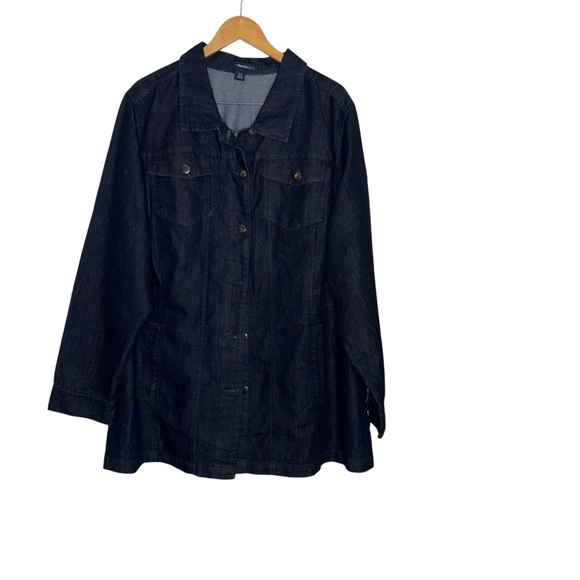 Denim 24/7 Dark Blue Jean Jacket - Picture 1 of 4